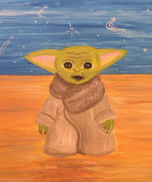 Image for event: Virtual Paint and Sip -- The Child (Baby Yoda)