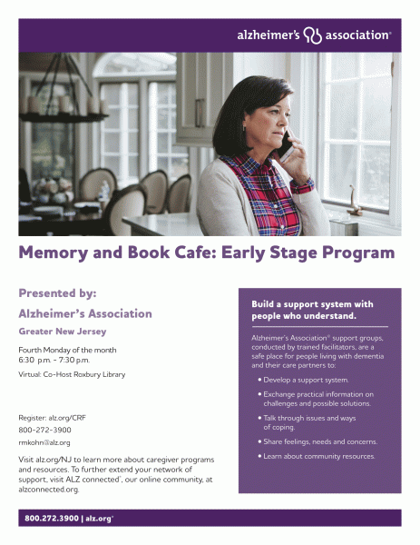 Image for event: Memory and Book Cafe: Early Stage Program