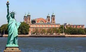 Image for event: Ellis Island Series-Immigrant Hospital &amp; Statue of Liberty