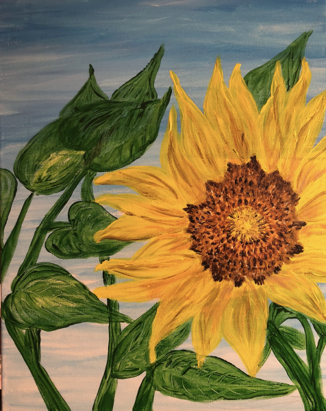Image for event: Virtual Paint and Sip -- Sunflower